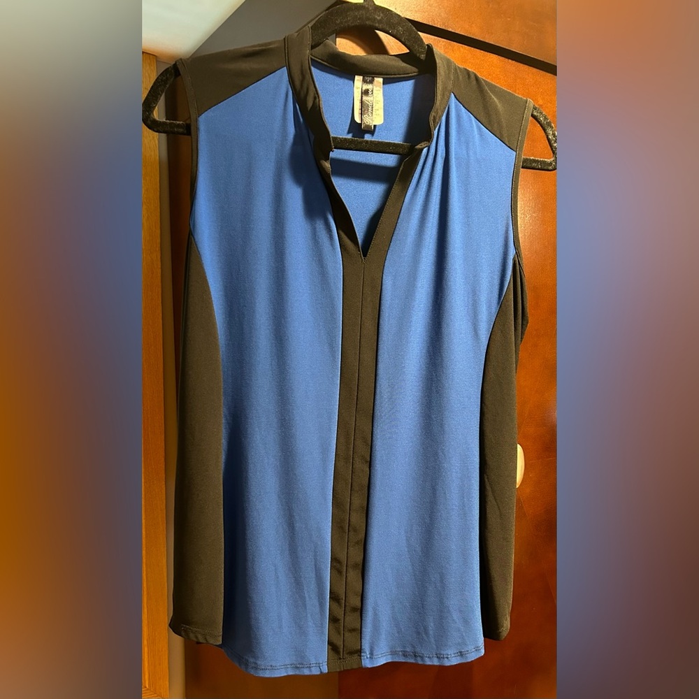 Rendezvous black and blue blouse